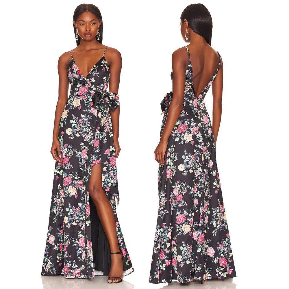 Lovers + Friends Arianna Floral Gown Party Prom Formal Cocktail Evening Gala XS
